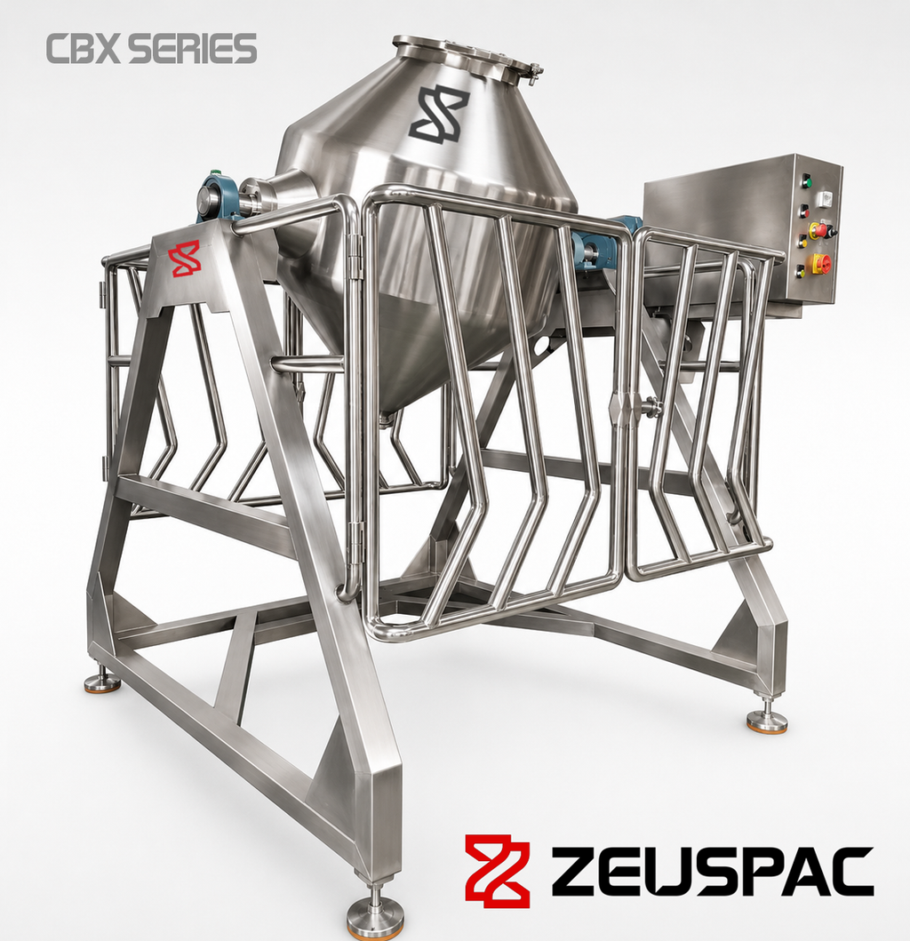 CBX-50 Double Cone Powder Mixer | Industrial Powder Blender 2.5 Cubic Foot / 50L